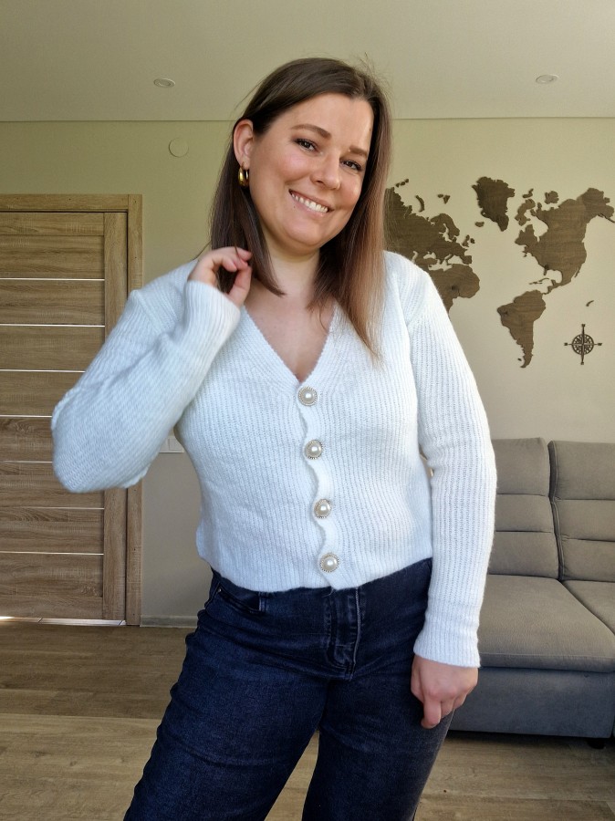 Elegantiškas megztukas-kardiganas (4 spalvos)