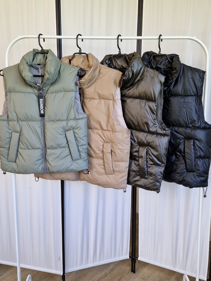 Khaki spalvos eko odos liemenė