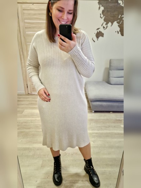 Laisvo stiliaus megzta suknelė (3 spalvos)